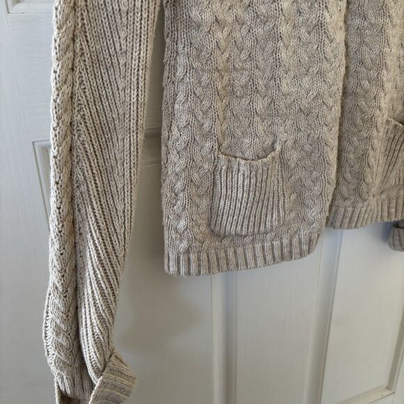 Womens Cable Knit Sweater Faux Fur Collar M Y2K Bohemian Hippie Comfy Indie City - Picture 4 of 11